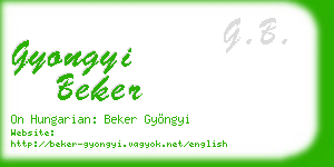 gyongyi beker business card