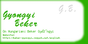 gyongyi beker business card